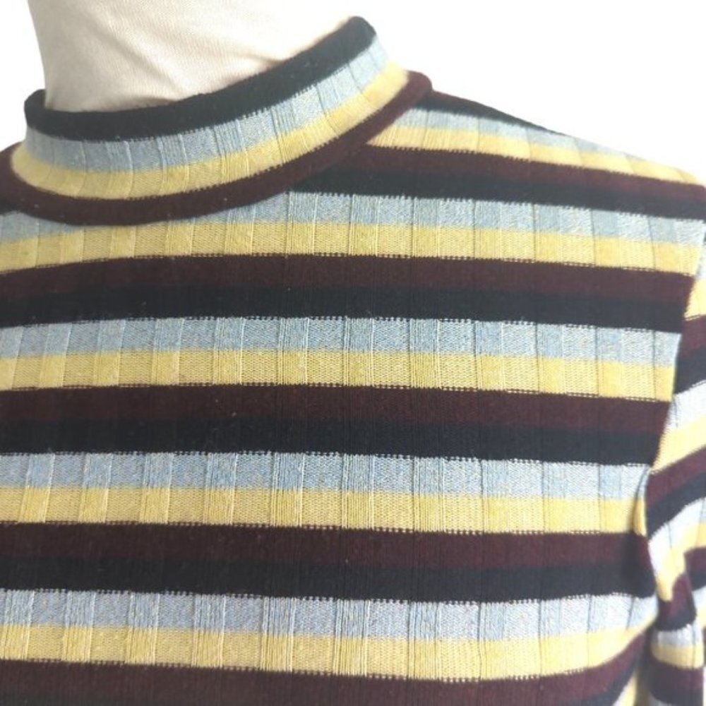 Zara Striped Metallic Ribbed Knit Midi Dress - Picture 4 of 4